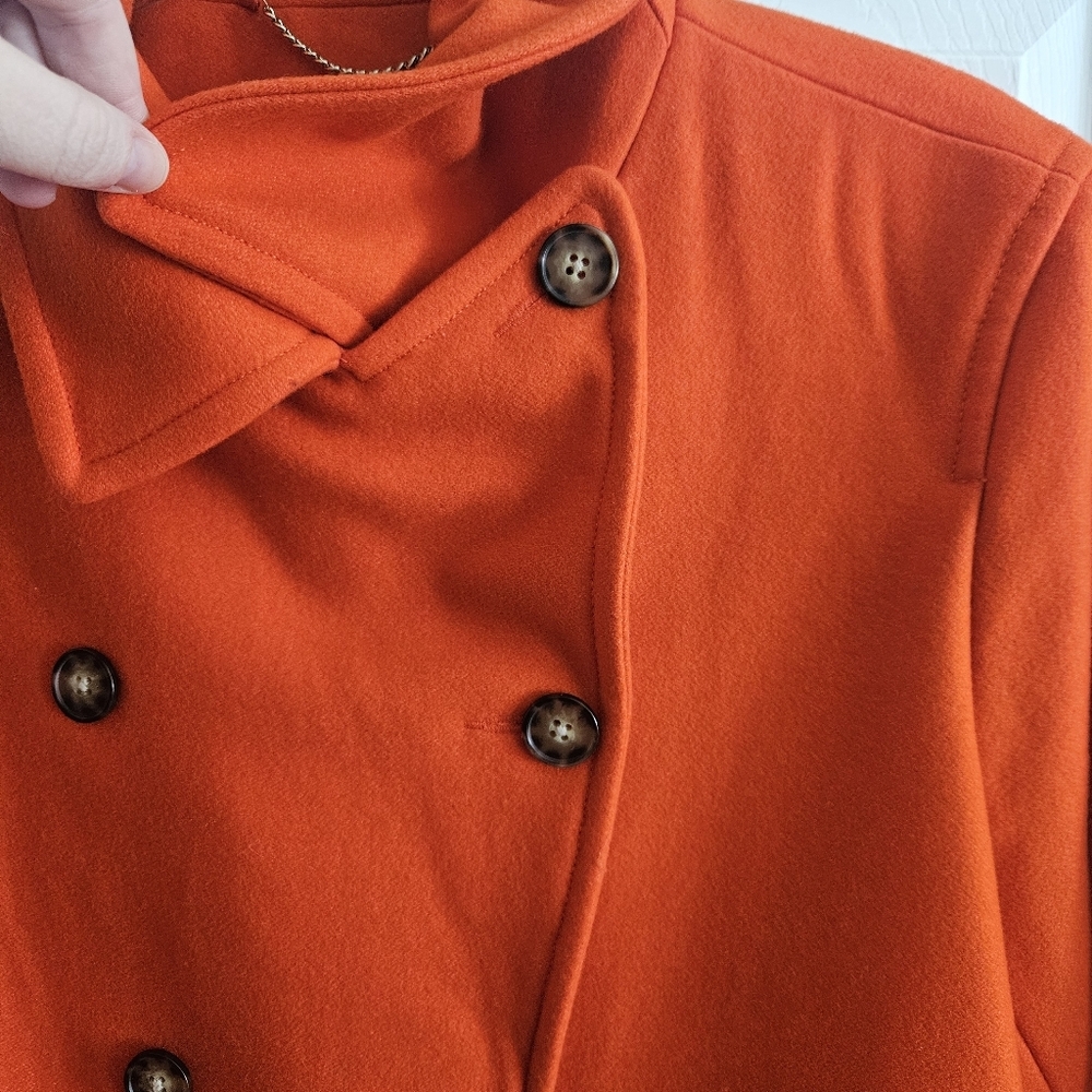 NWOT Lands End Insulated Double Breasted Wool Coat - Picture 5 of 13